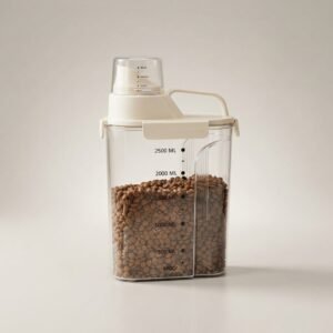 Airtight Food Storage Container with Measuring Cup