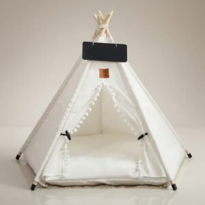 Home Teepee Pet Tent with Wooden Frame