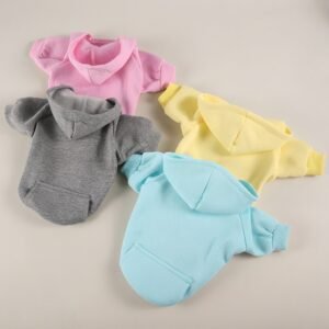 Home Knit Hoodie with Pocket for Small Pets