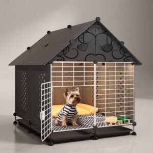 Decorative Wire Crate with Peaked Roof Cover